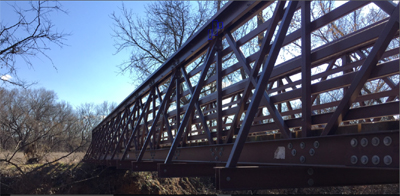 FIBERGLASS PEDESTRIAN BRIDGE 70'L X 5'W