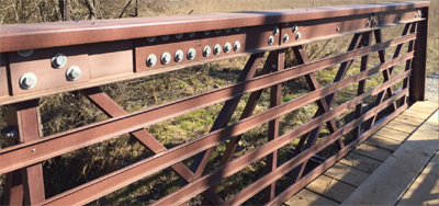 FIBERGLASS PEDESTRIAN BRIDGE 70'L X 5'W